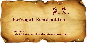 Hufnagel Konstantina névjegykártya